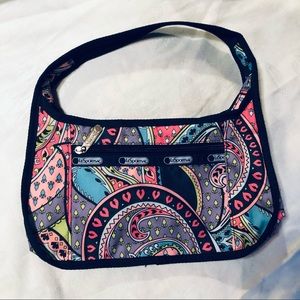 Lesportsac mini Hobo pink Paisley bag